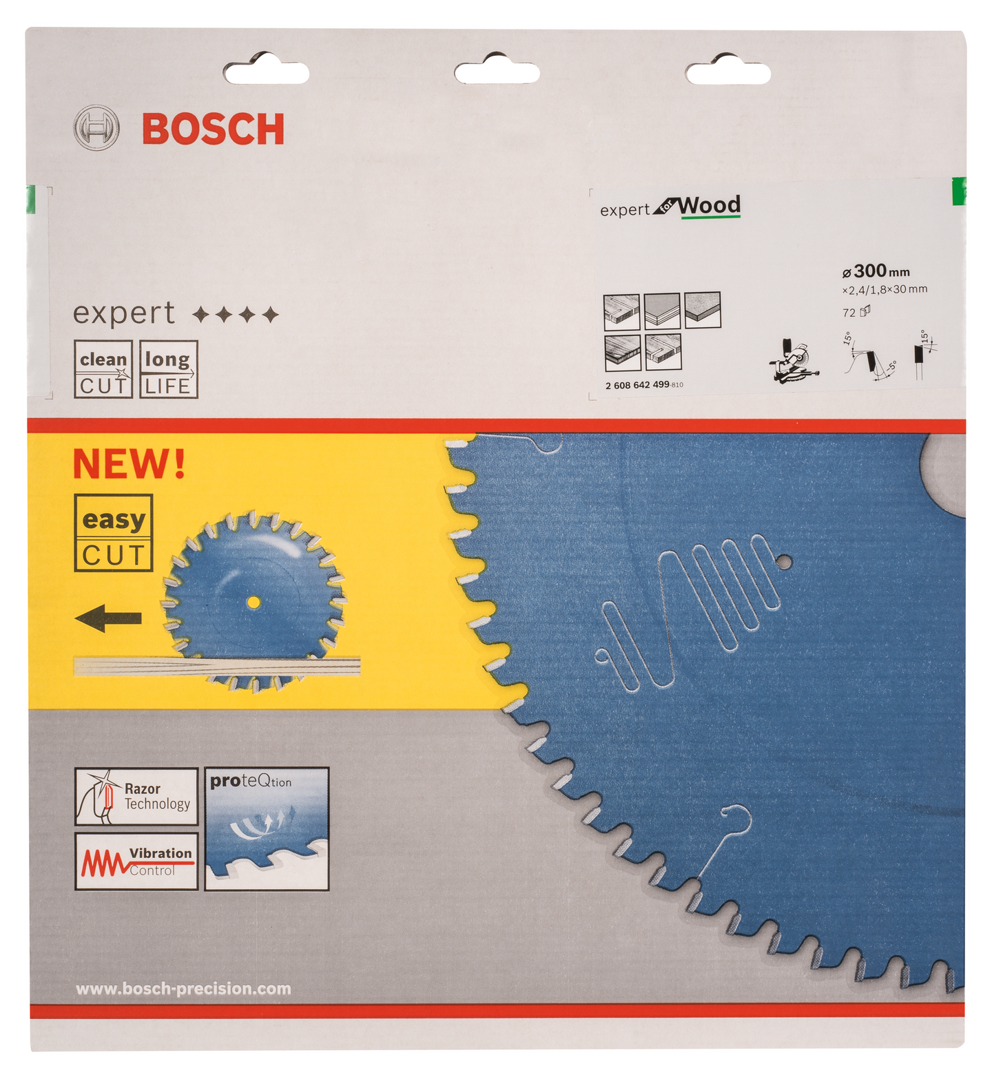 CIRKELSÅGKLINGA BOSCH EXP WOOD 300X2,4X30MM 72T