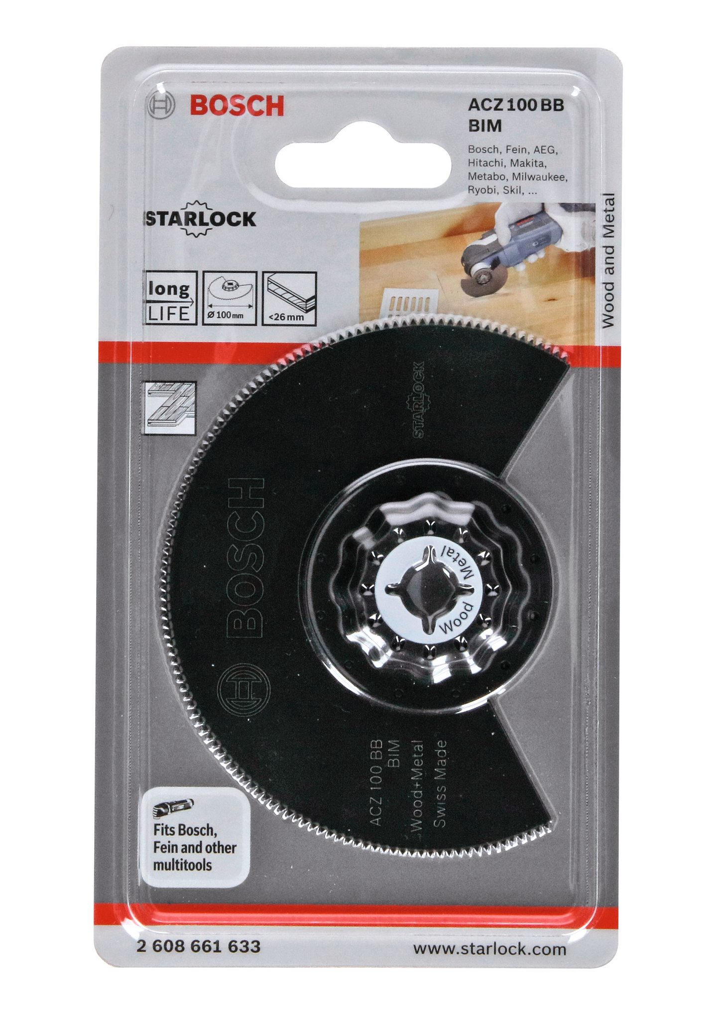 SÅGBLAD BOSCH BIM TRÄ-METALL 100MM FÖR GOP/PMF