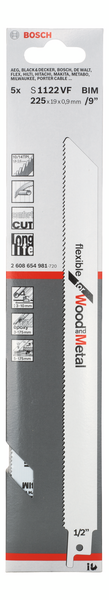 TIGERSÅGBLAD S1122VF 5ST TRÄ/METALL BOSCH