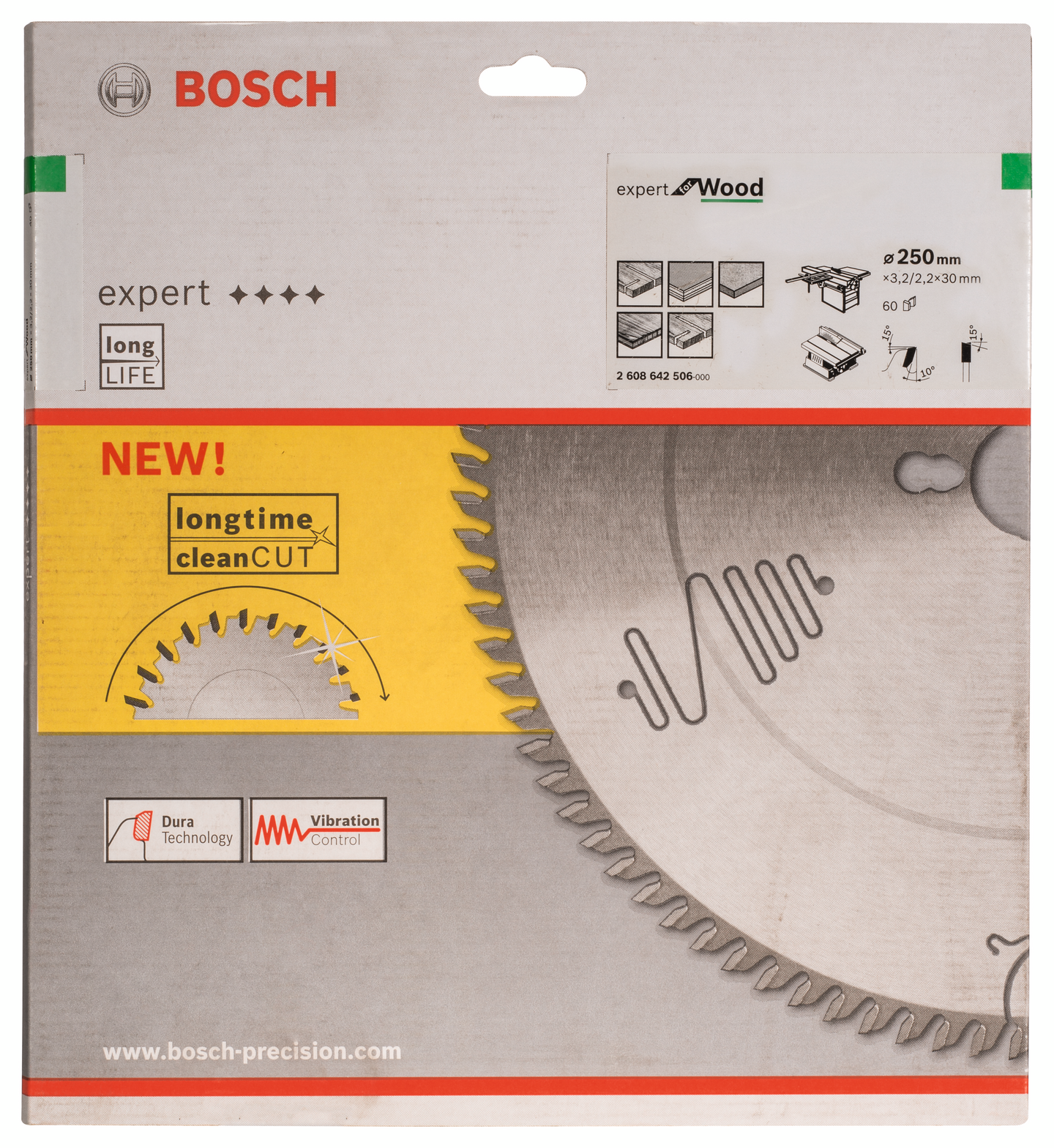 CIRKELSÅGKLINGA BOSCH EXP WOOD 250X3,2X30MM 60T