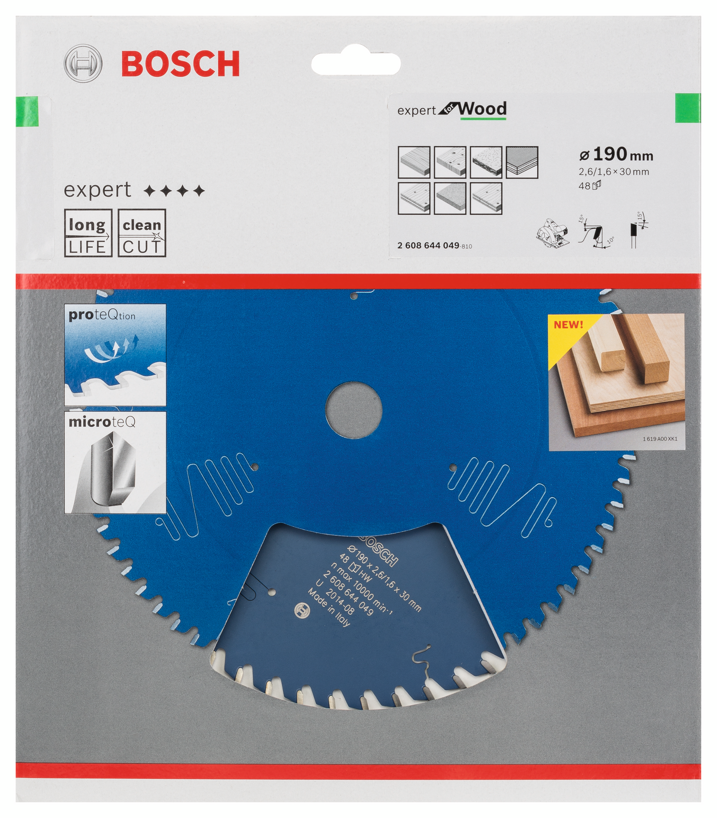 CIRKELSÅGKLINGA BOSCH EXP WOOD 190X30X2,6MM 48T