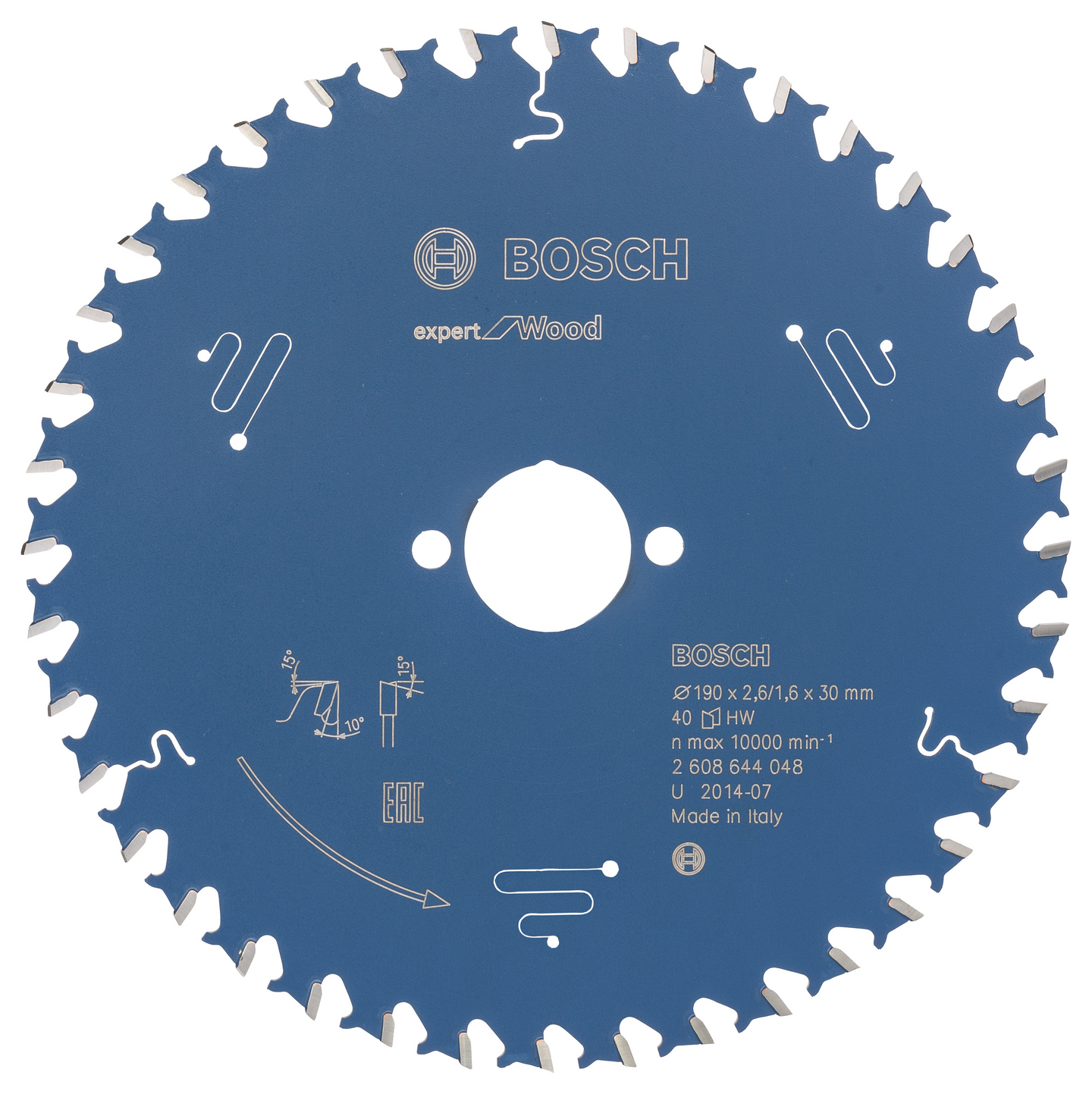 CIRKELSÅGKLINGA BOSCH EXP WOOD 190X30X2,6MM 40T