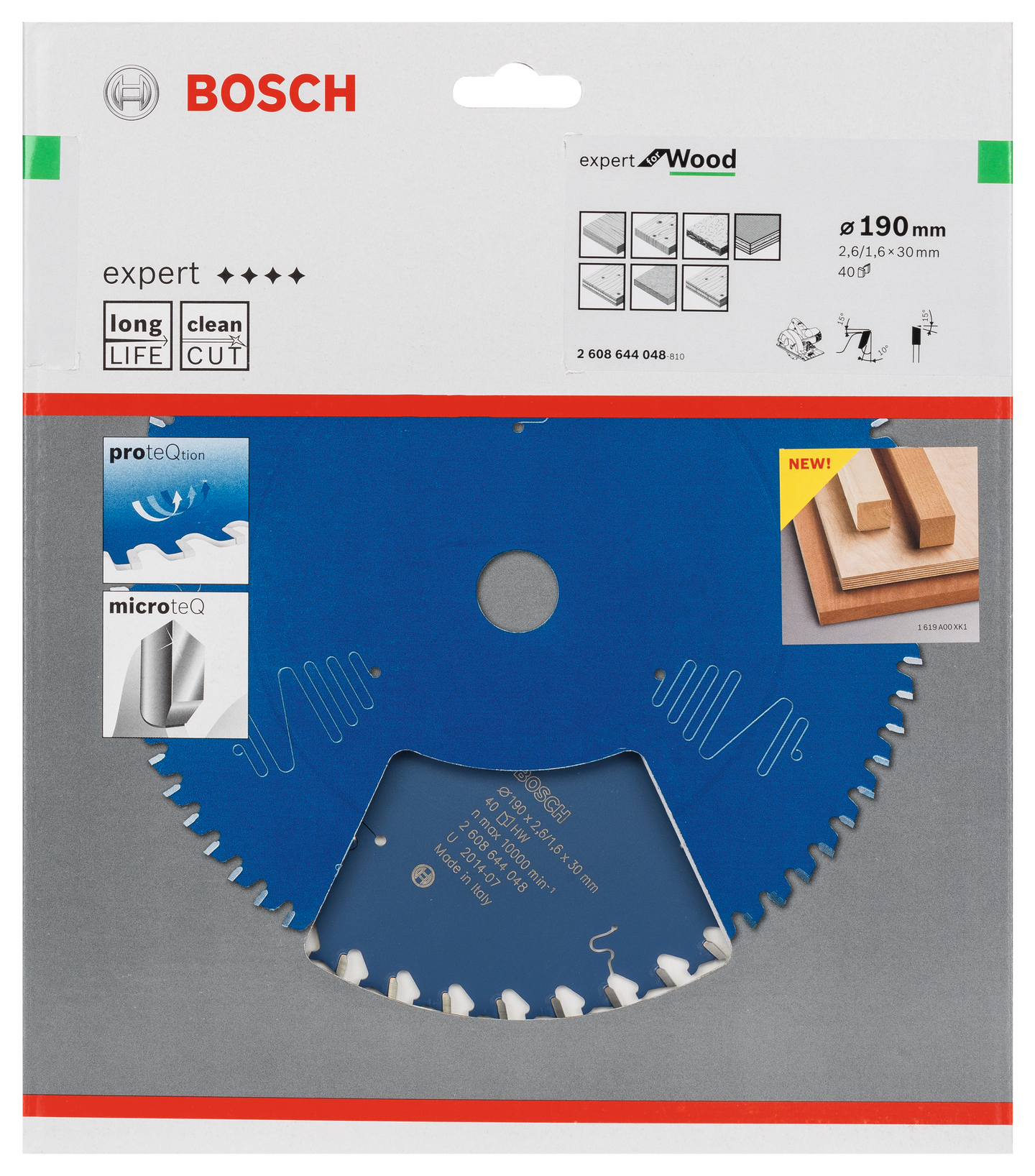 CIRKELSÅGKLINGA BOSCH EXP WOOD 190X30X2,6MM 40T