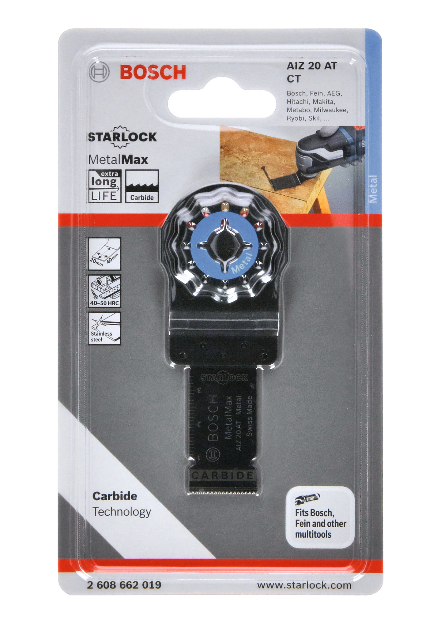 SÅGBLAD AIZ20AT HM 20X40MM METALL