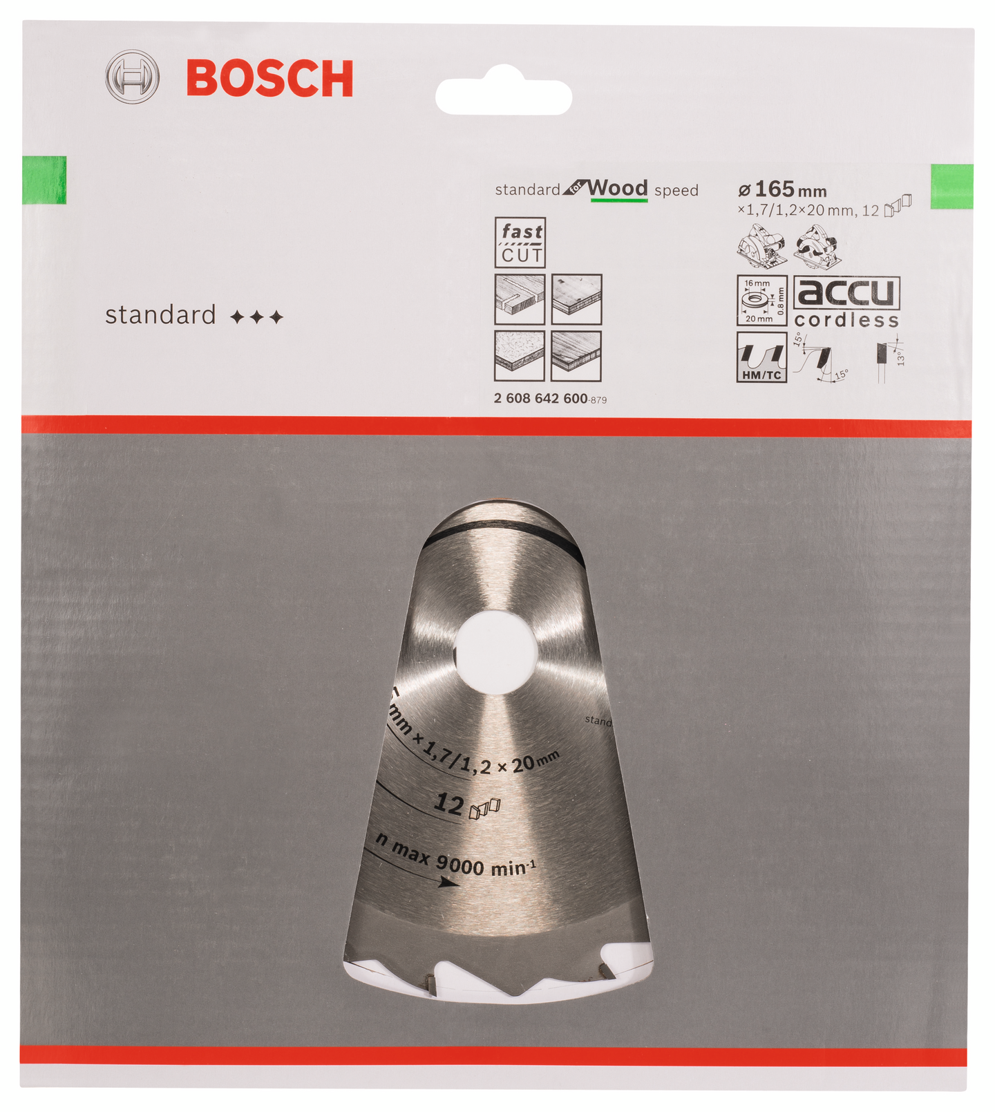 CIRKELSÅGKLINGA BOSCH SPEEDLINE 165X1,7X20MM 12T