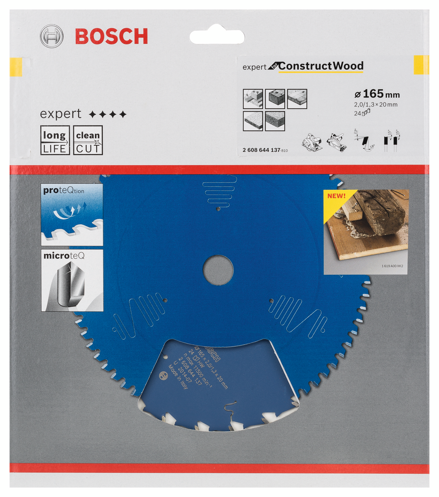 CIRKELSÅGKLINGA BOSCH EXP CONSTR 165X20X2MM 24T