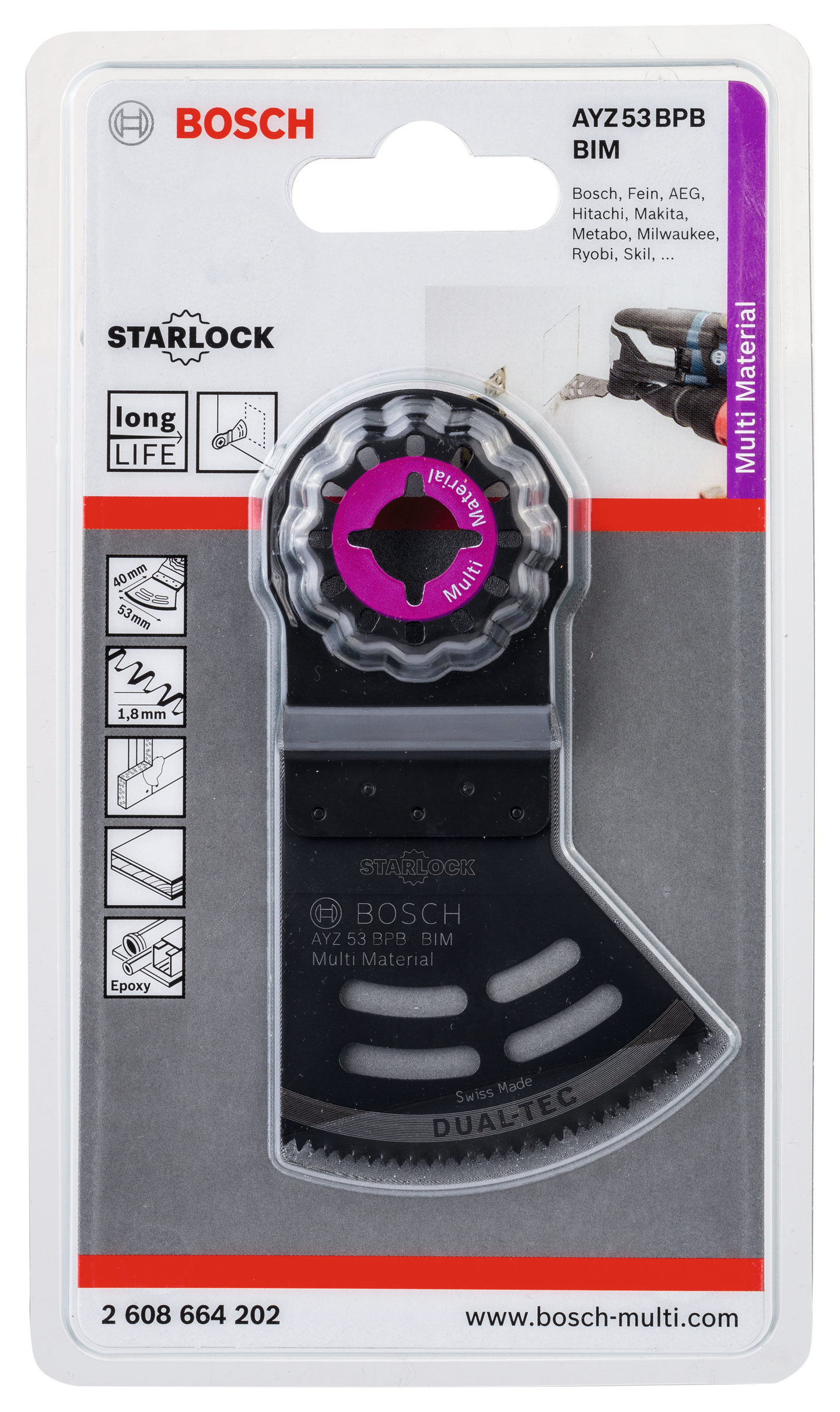 SÅGBLAD BOSCH AYZ53BPB MULTI 53X40MM