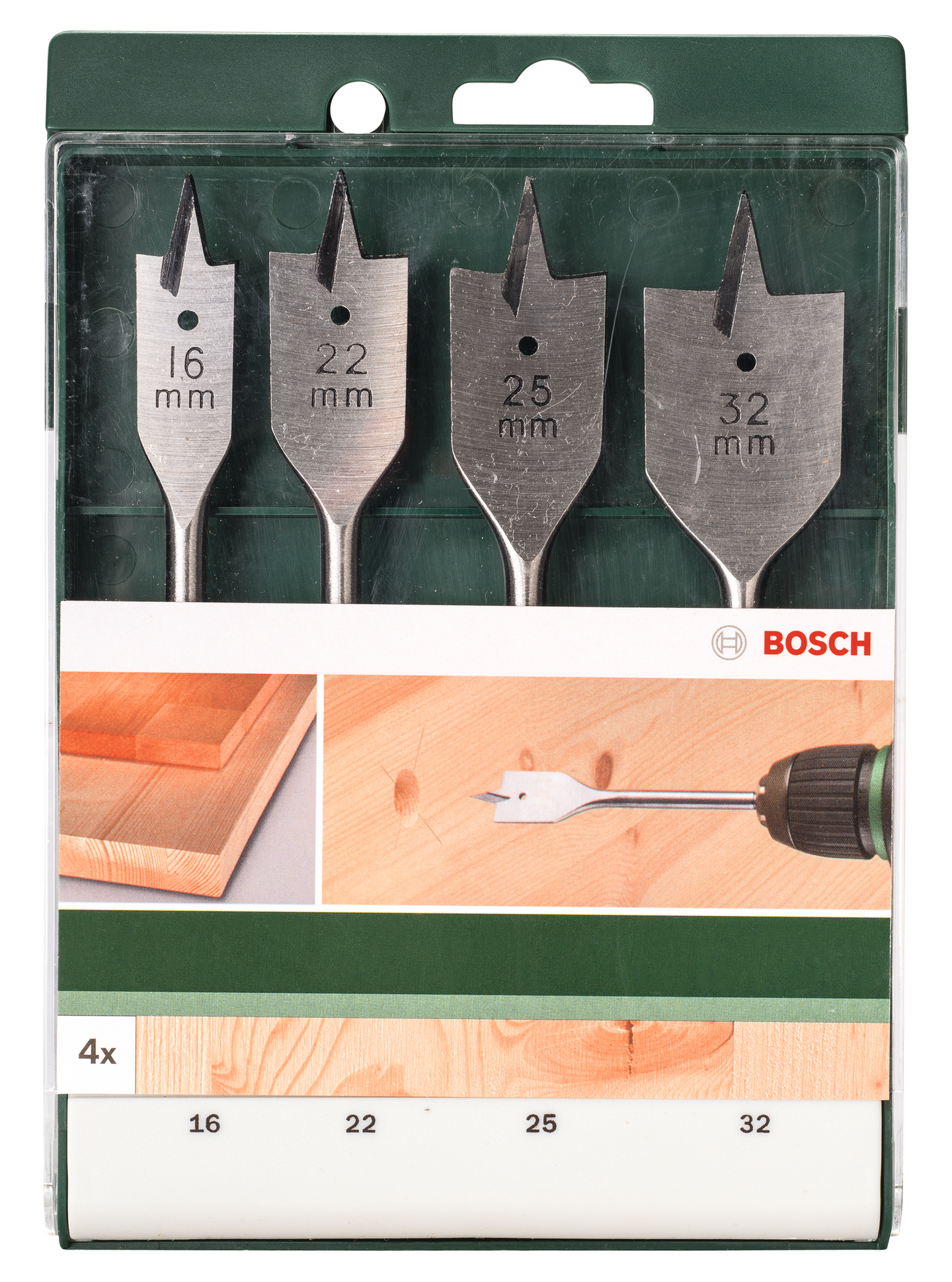 CENTRUMBORR BOSCH 16-22-25-32MM 4DEL, 4ST