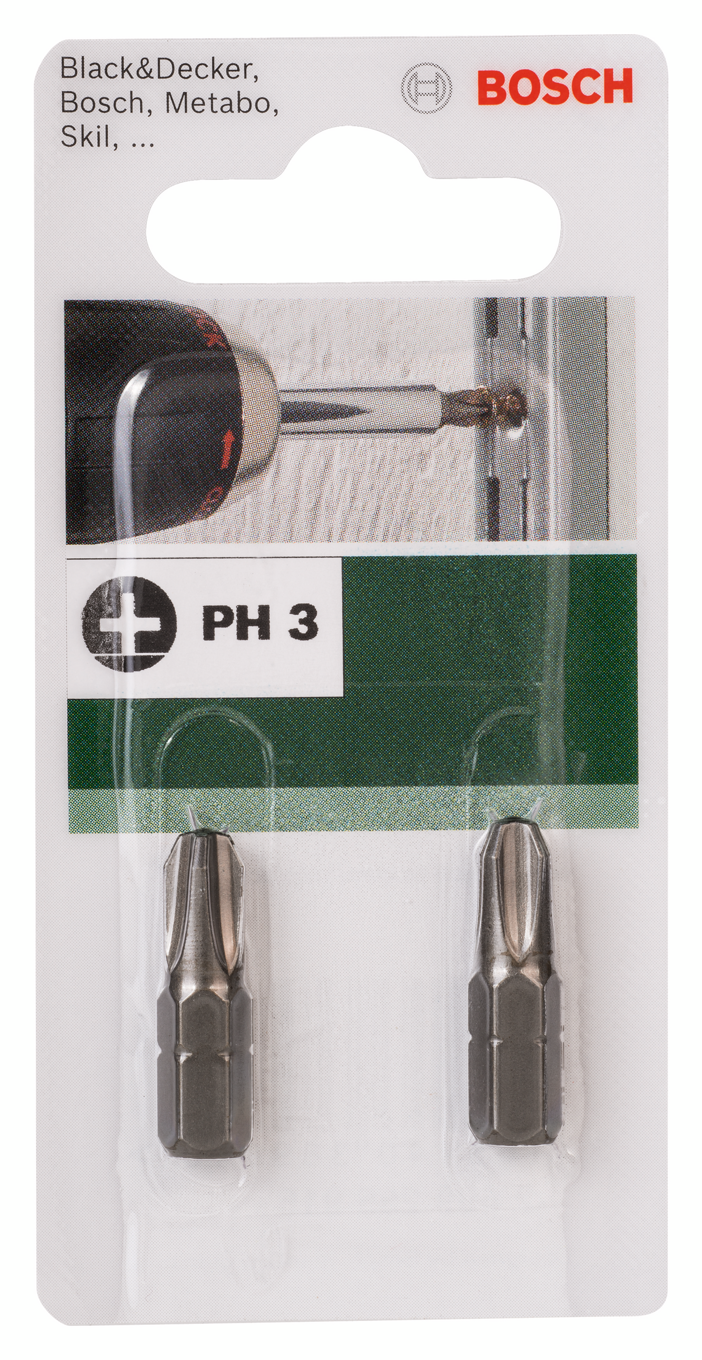 BITS BOSCH STD PH3 25MM 2ST