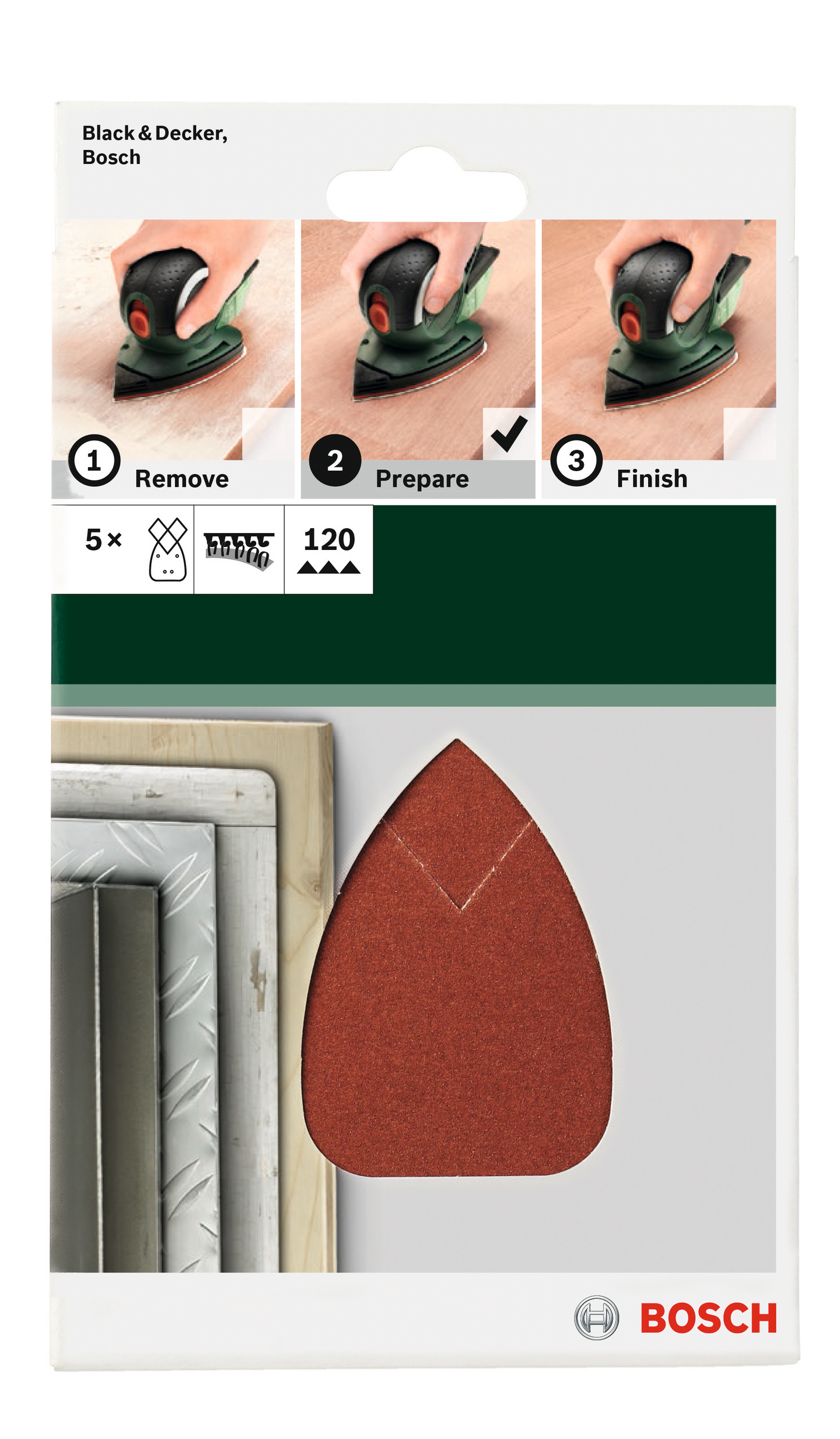 SLIPPAPPER BOSCH 95X135MM K120 GL 5