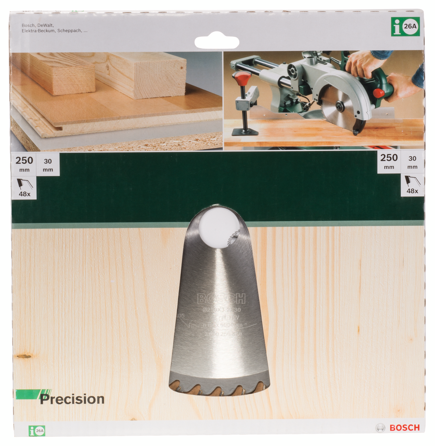 CIRKELSÅGKLINGA BOSCH PRECISION 250X30MM T48