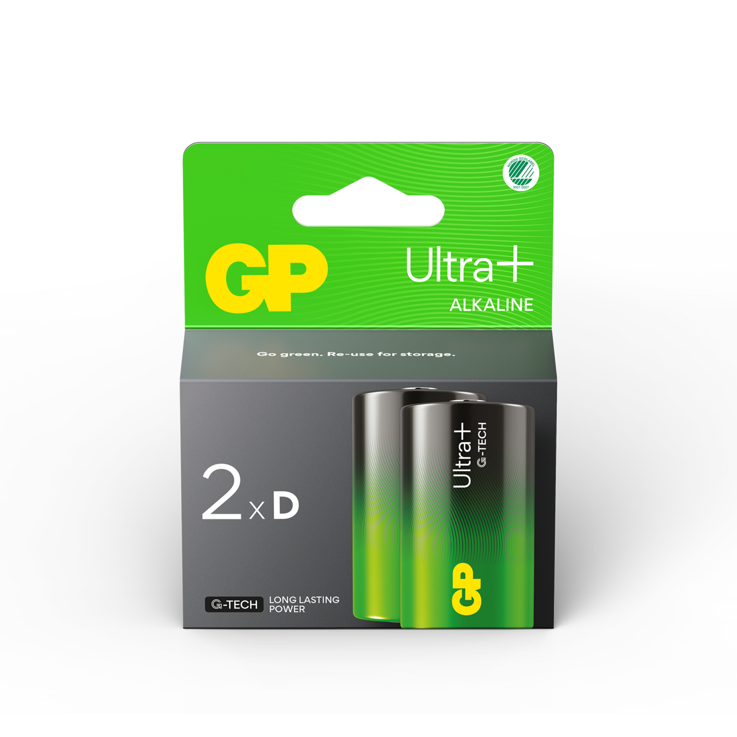 BATTERI ULTRA PLUS ALK D/LR20 2P
