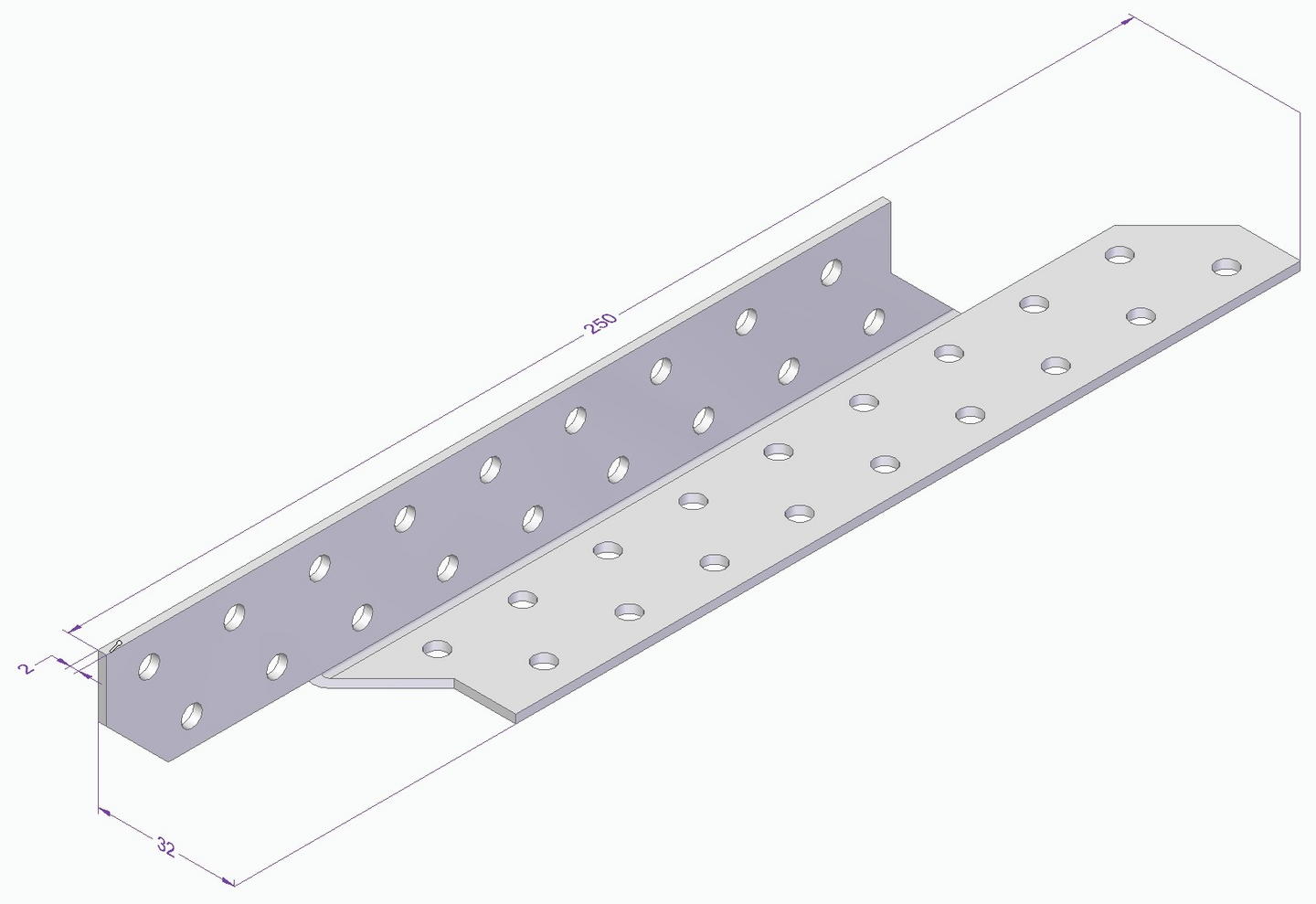 TAKÅSFÄSTE ESSVE VÄNSTER 250X32X2,0MM