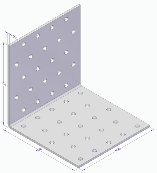 SPIKPLÅTSVINKEL CE 100X100X100X2,5MM