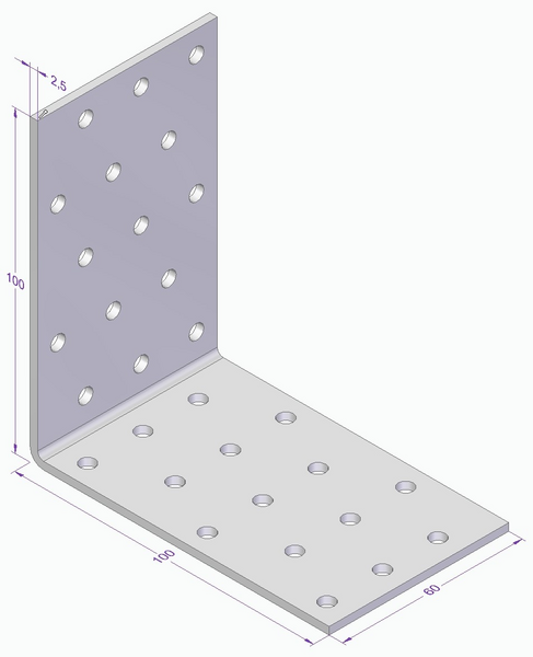 SPIKPLÅTSVINKEL ESSVE CE 100X100X60X2,5MM