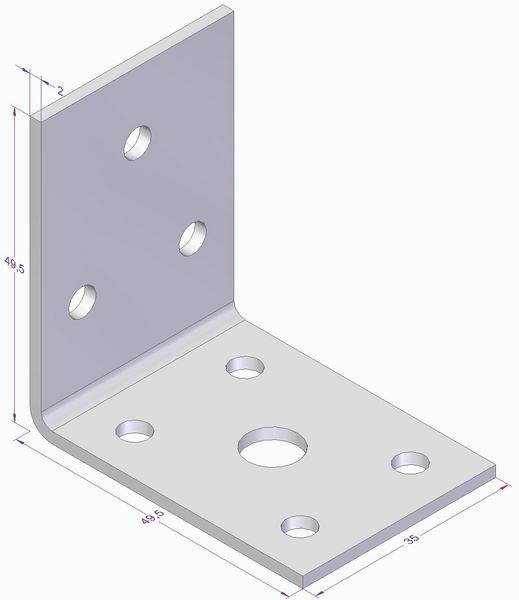 VINKEL ESSVE A4 CE 50X50X35X2,0MM