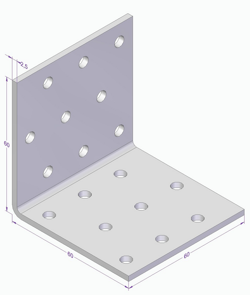 SPIKPLÅTSVINKEL ESSVE CE 60X60X60X2,5MM