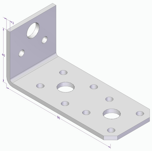 VINKEL ESSVE CE 90X40X40X3,0MM