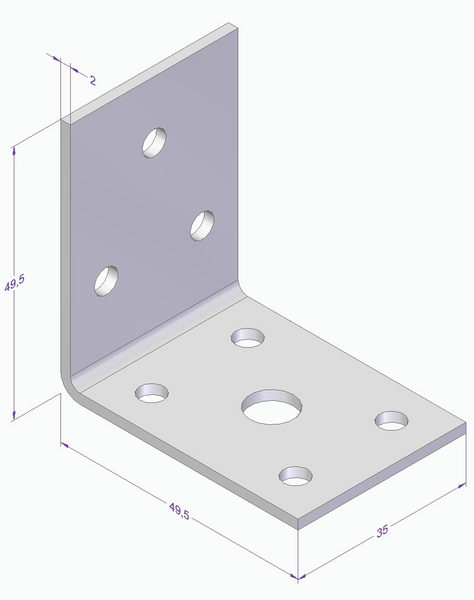 VINKEL ESSVE CE 50X50X35X2,0MM