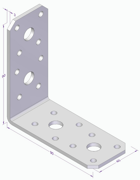 VINKEL ESSVE CE 90X90X40X3,0MM