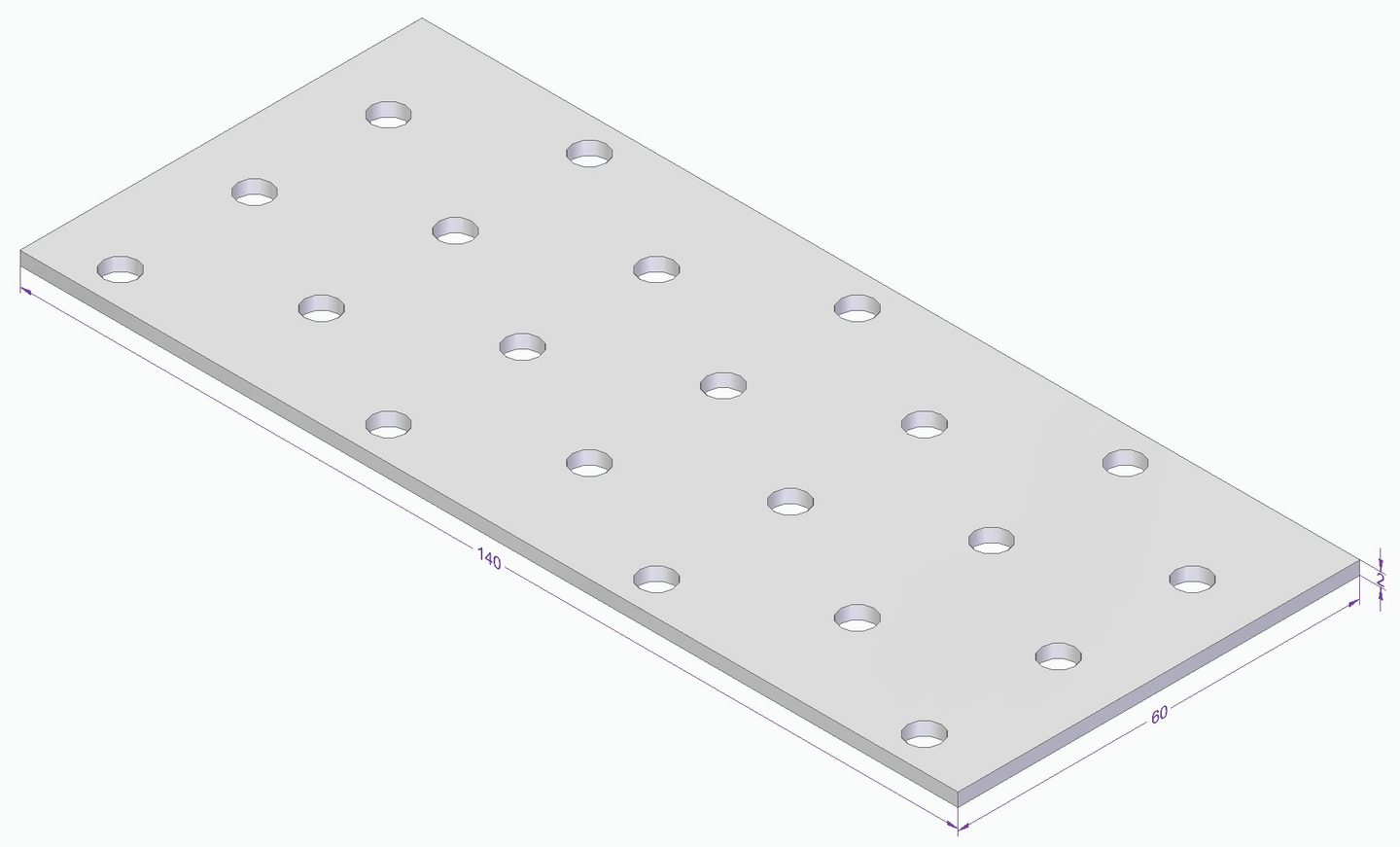 HÅLPLATTA ESSVE CE 140X60X2,0MM