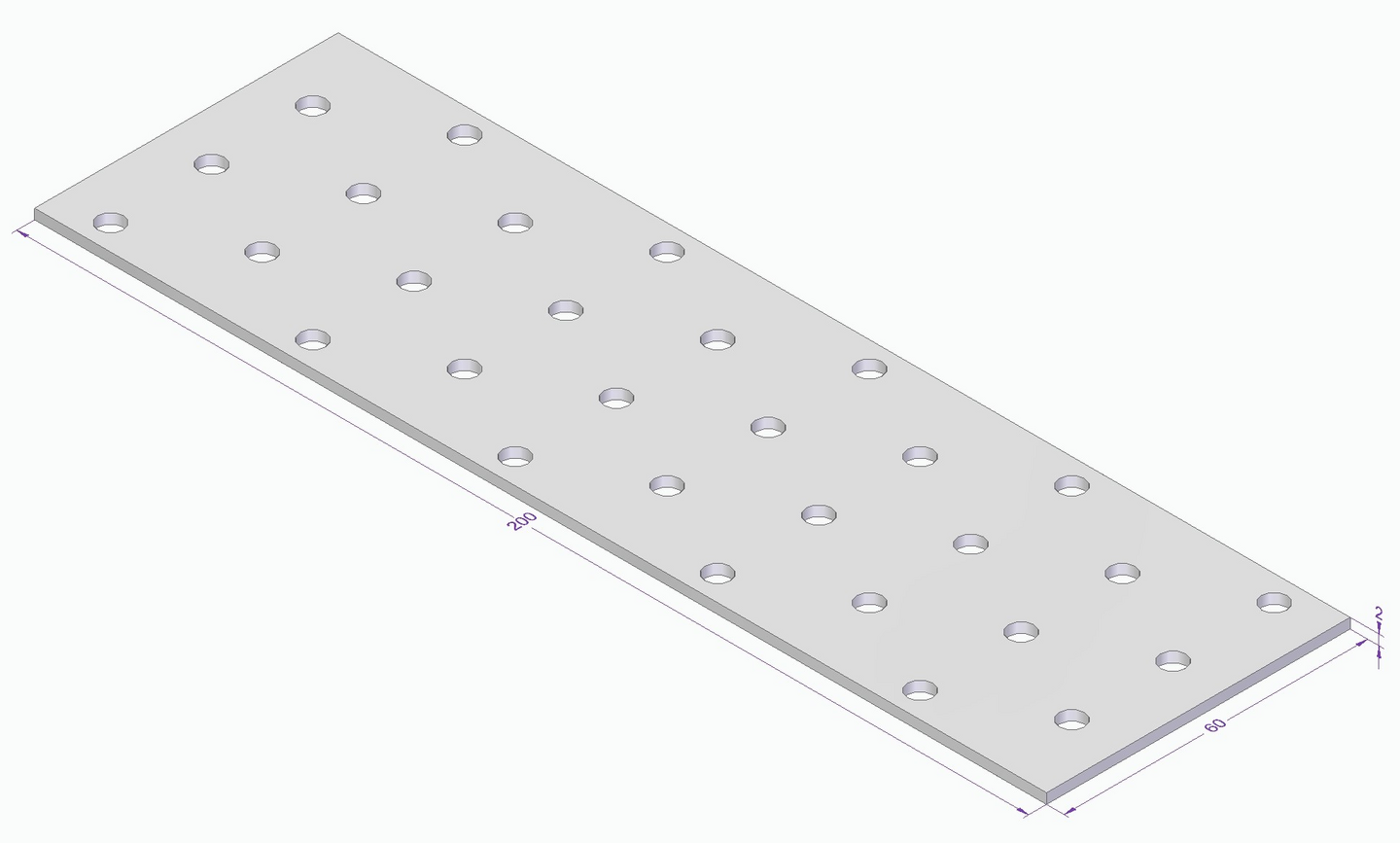 HÅLPLATTA ESSVE CE 200X60X2,0MM