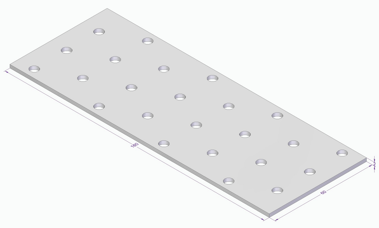 HÅLPLATTA ESSVE CE 160X60X2,0MM