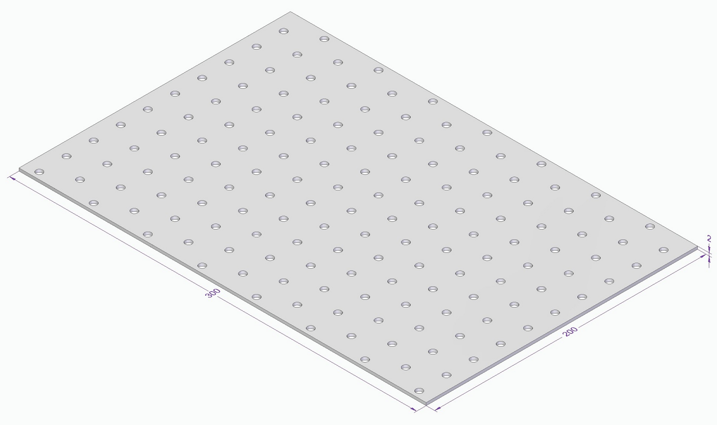 HÅLPLATTA ESSVE CE 300X200X2,0