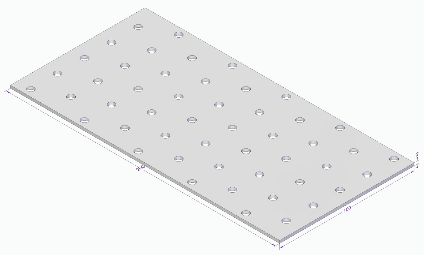HÅLPLATTA ESSVE CE 200X100X2,0MM