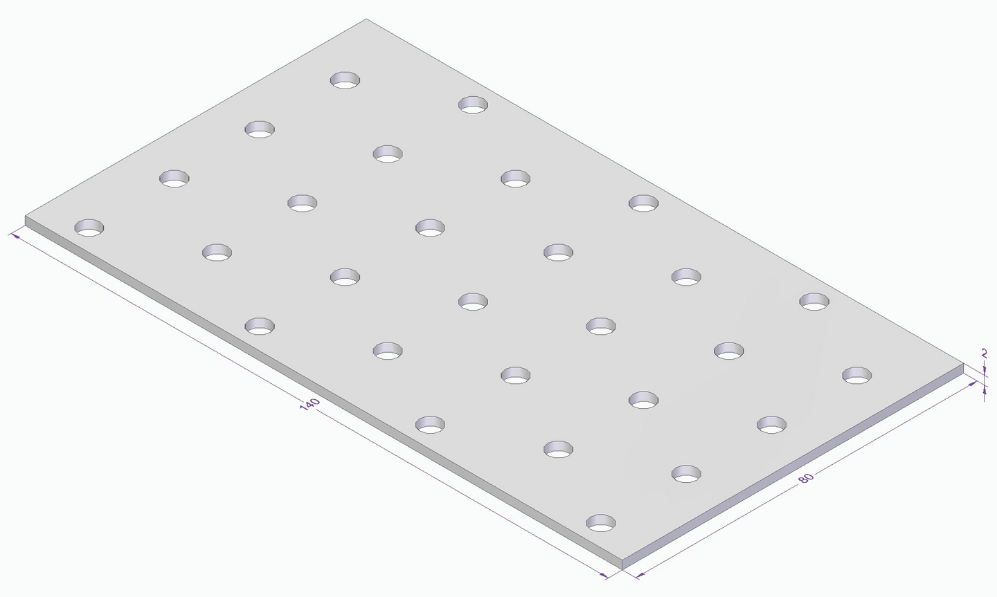 HÅLPLATTA CE 140X80X2,0MM