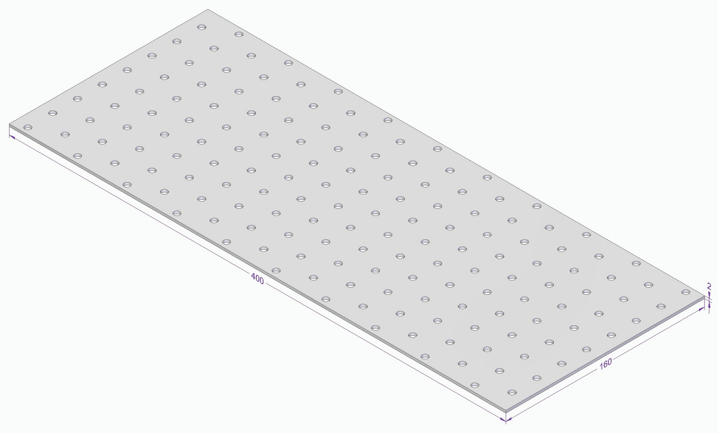 HÅLPLATTA ESSVE CE 400X160X2,0