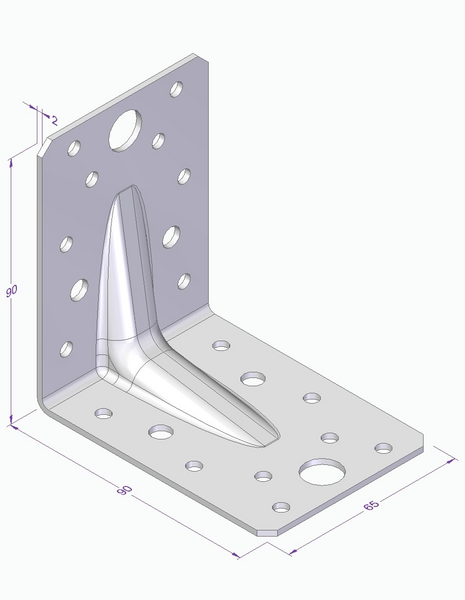 VINKEL ESSVE MF CE 90X90X65X2,0
