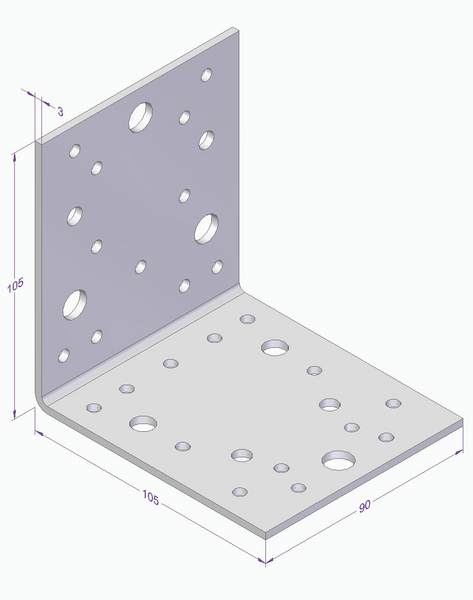 VINKEL ESSVE CE 105X105X90X3,0