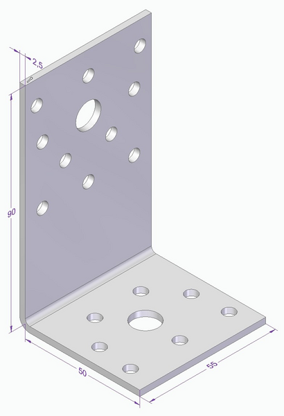 VINKEL ESSVE CE 90X50X55X2,5