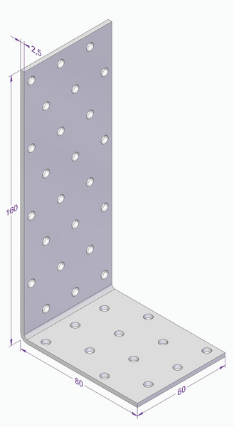 SPIKPLÅTSVINKEL CE 160X80X60X2,5