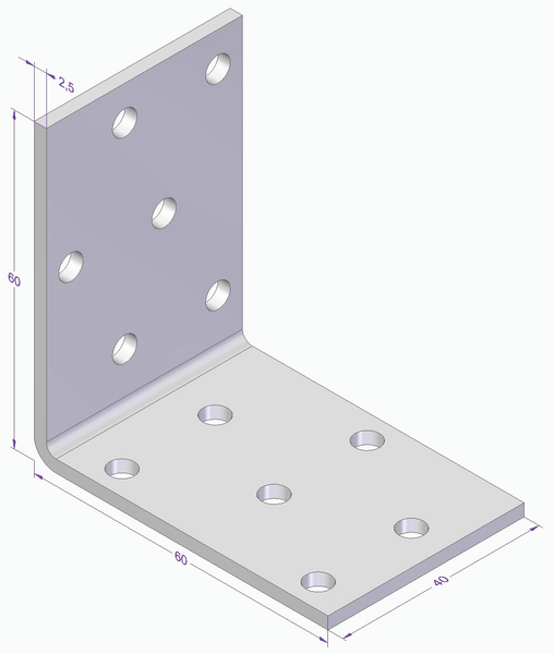 SPIKPLÅTSVINKEL ESSVE CE 60X60X40X2,5