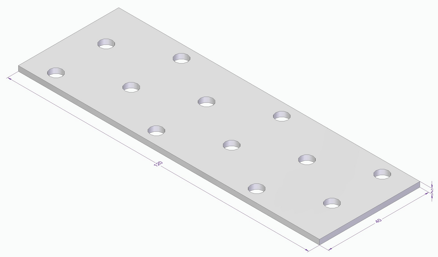 HÅLPLATTA ESSVE CE 120X40X2,0