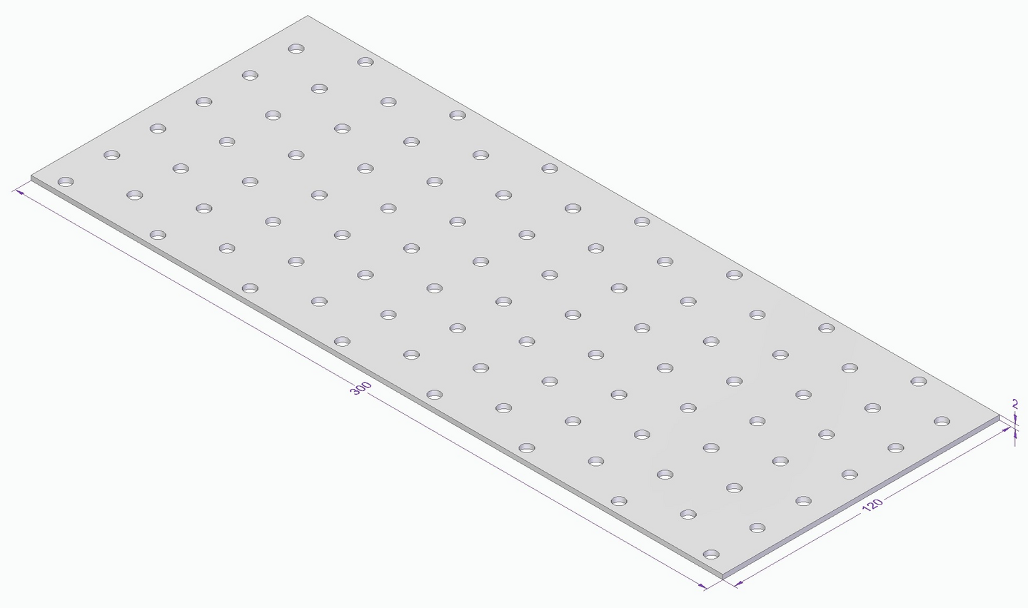 HÅLPLATTA ESSVE CE 300X120X2,0