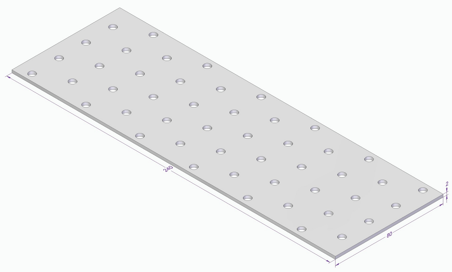 HÅLPLATTA ESSVE CE 240X80X2,0