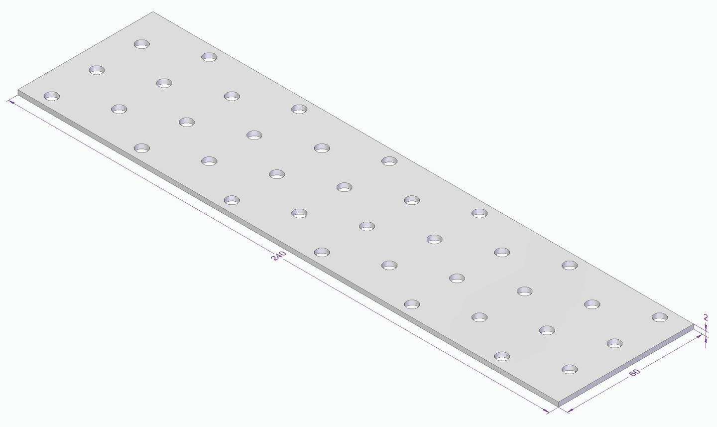 HÅLPLATTA ESSVE CE 240X60X2,0