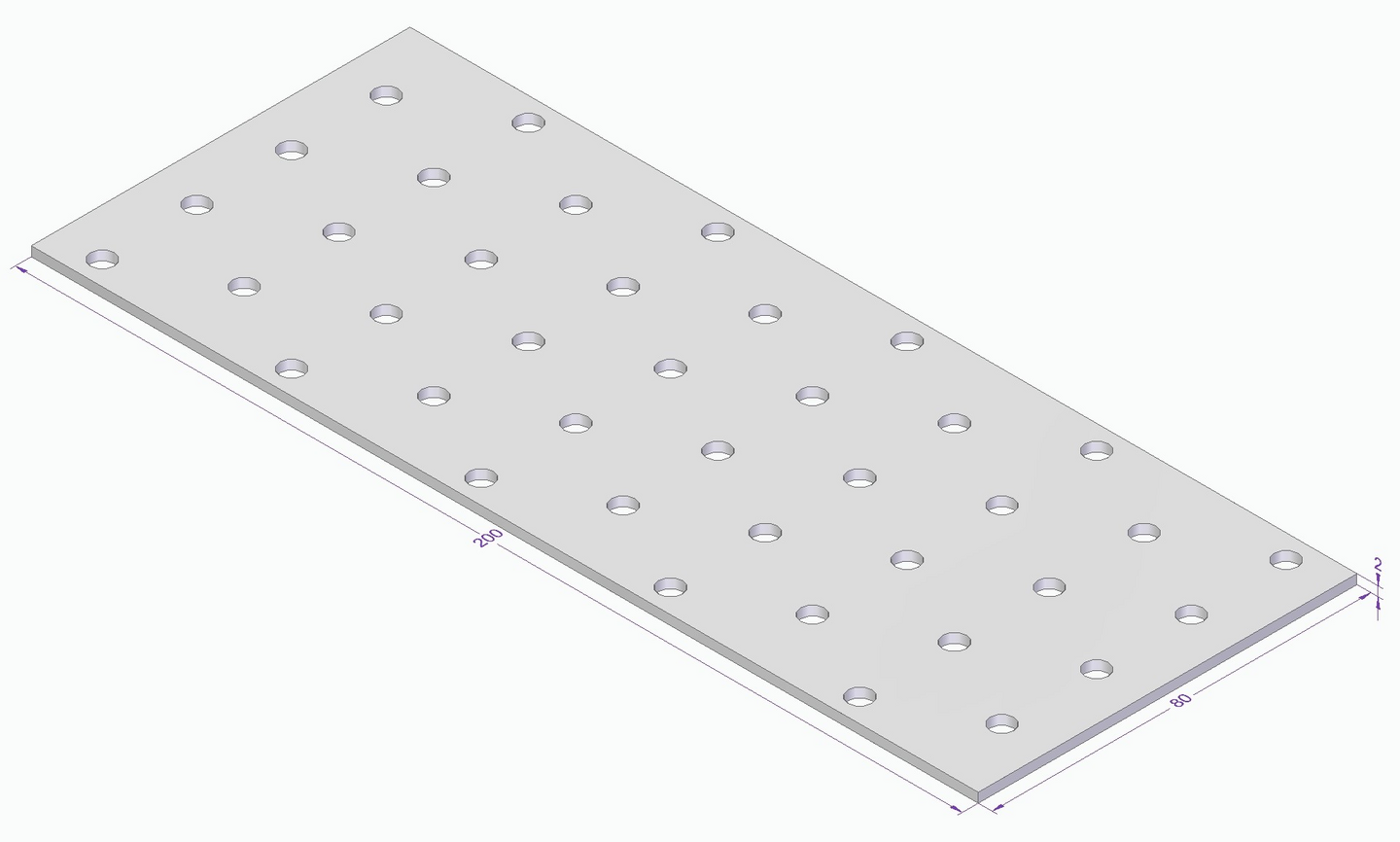 HÅLPLATTA ESSVE CE 200X80X2,0