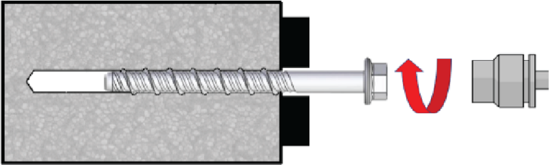 BETONGSKRUV EUS-HF HEXFLÄNS FZB 10,5(8)X130