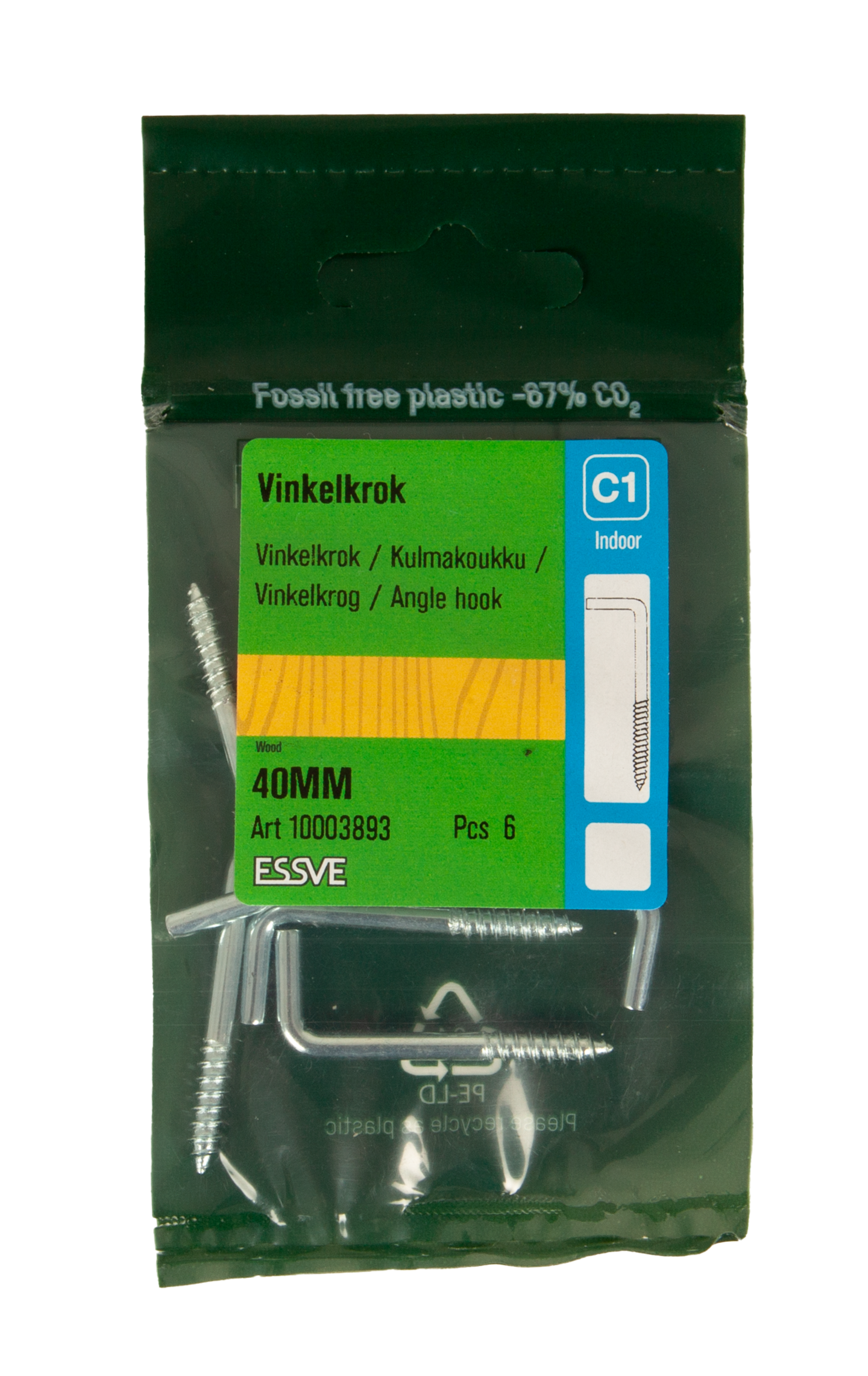 VINKELKROK ESSVE L 7 FZB 40MM 6ST