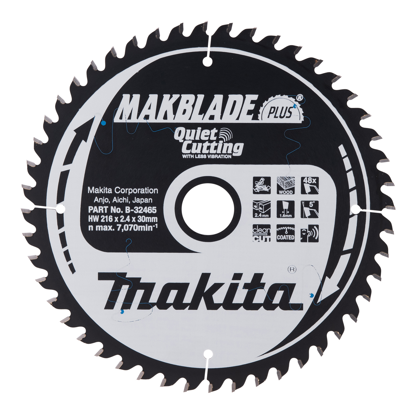 Pyörösahanterä Makita Makblade Plus 216x30x2,4mm Z-48