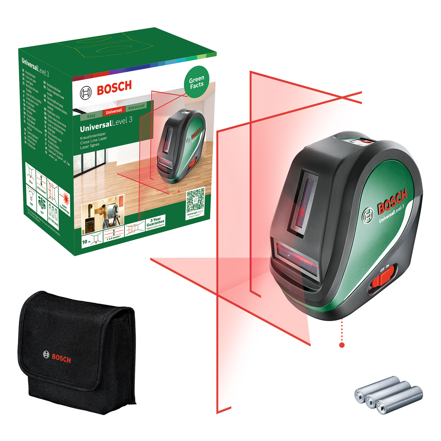 Ristilinjalaser Bosch UniversalLevel 3
