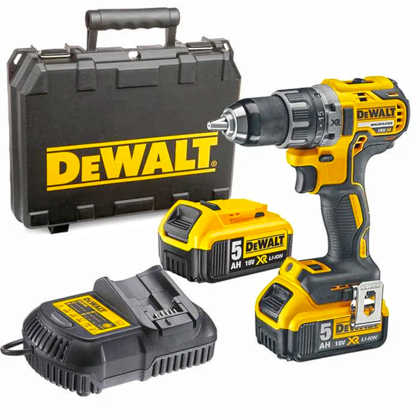 Batteridrill  18V børsteløs 5Ah DCD791P2 - DeWalt