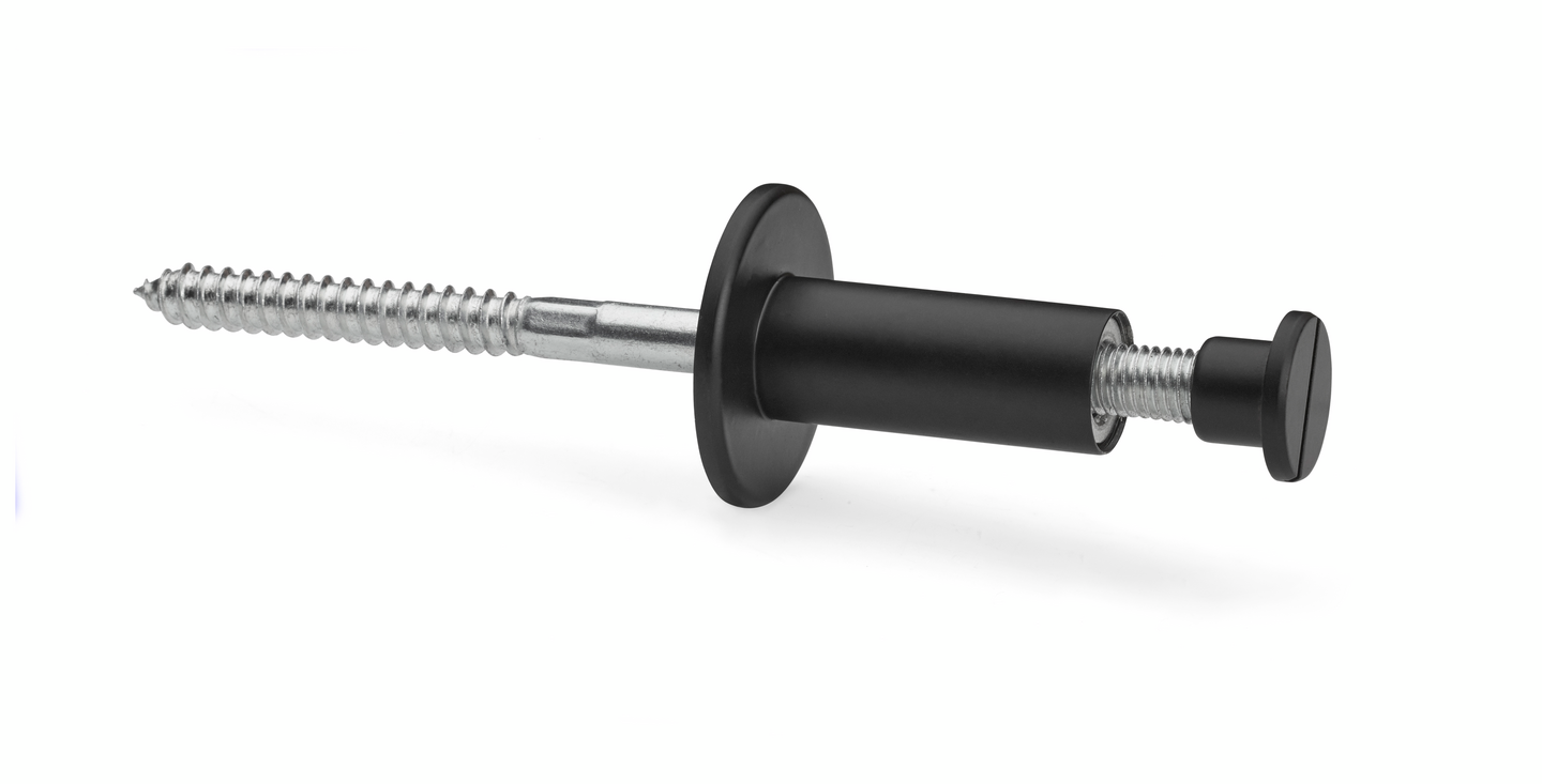 LEDSTÅNGSBESLAG HABO 951 SVART, M10X165MM