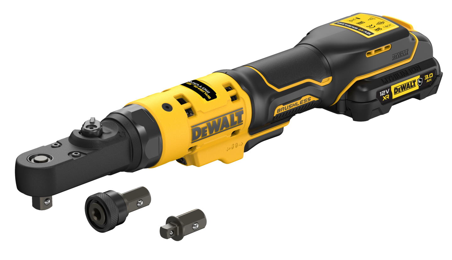 Akkuräikkäväännin DeWalt DCF500L2G 12V 1/4" ja  3/8" 2X3,0Ah
