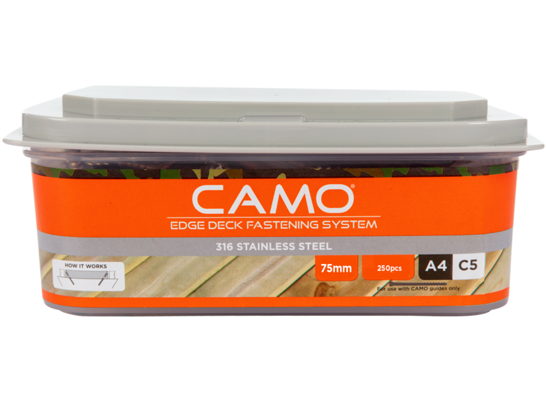 Terassin piilokiinnitysruuvi Camo 4,2x75 AISI316 250kpl rasia