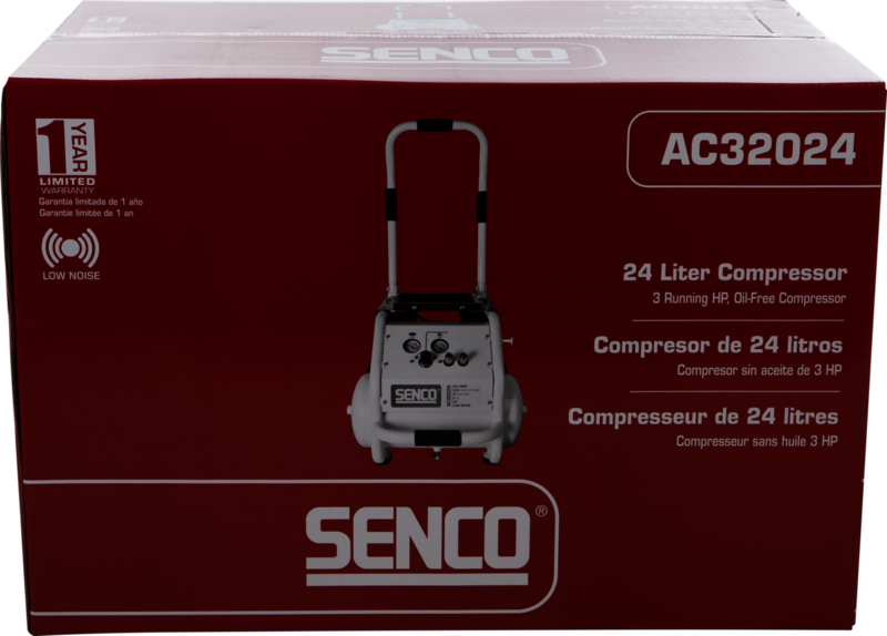 KOMPRESSOR SENCO AC32024 LOW NOISE, OLJEFRI 10BAR